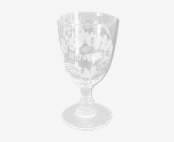 Verre souvenir 19eme