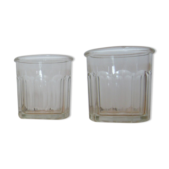 Lot de 2 pots à confiture anciens 750 ml