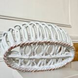 Woven white ceramic plate