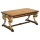 Double-sided writing desk in hardwood with gilt griffins, RJ Horner style.