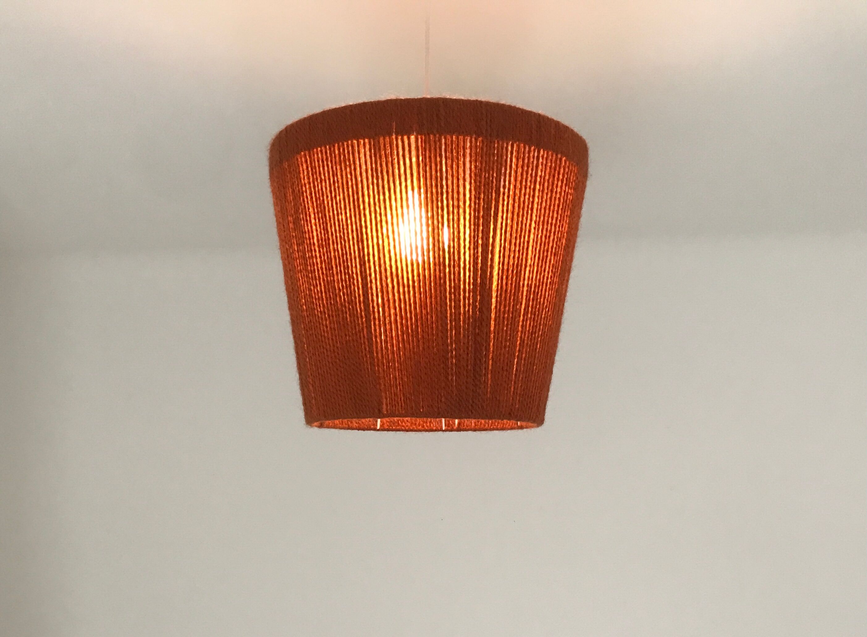 Orange wool lampshade