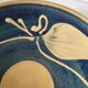 Pair of handcrafted bowls by Le Fer Rouge with blue and beige decor