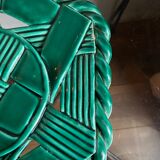 Vintage braided green ceramic trivia