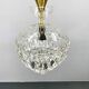 Mid Century Crystal & Brass Chandelier, Czechoslovakia