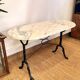 Italian marble and cast iron bistro table