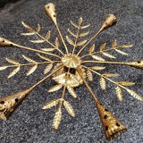 Golden wrought iron lamp