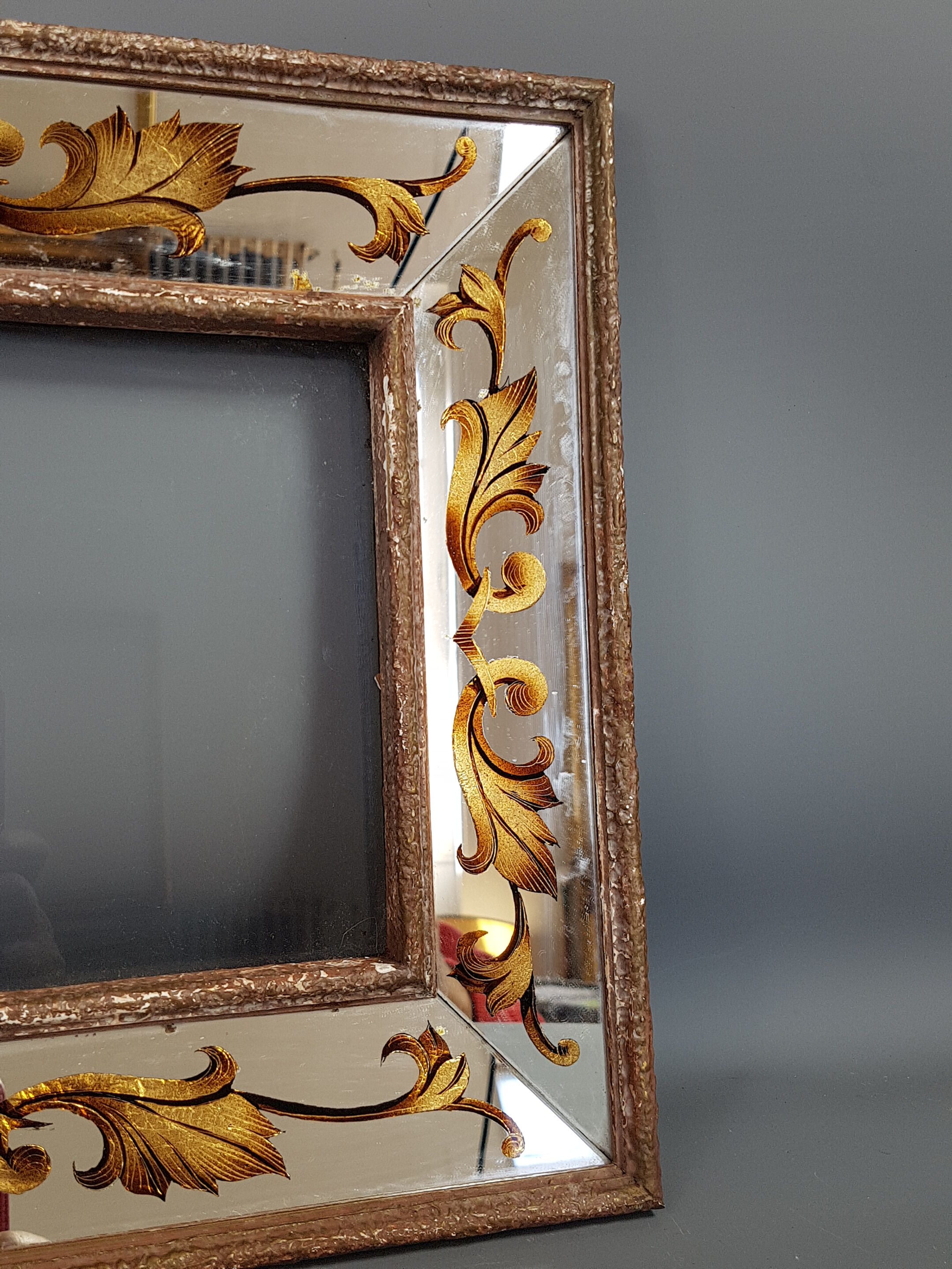 Venetian frame with parecloses around 1950 35x29