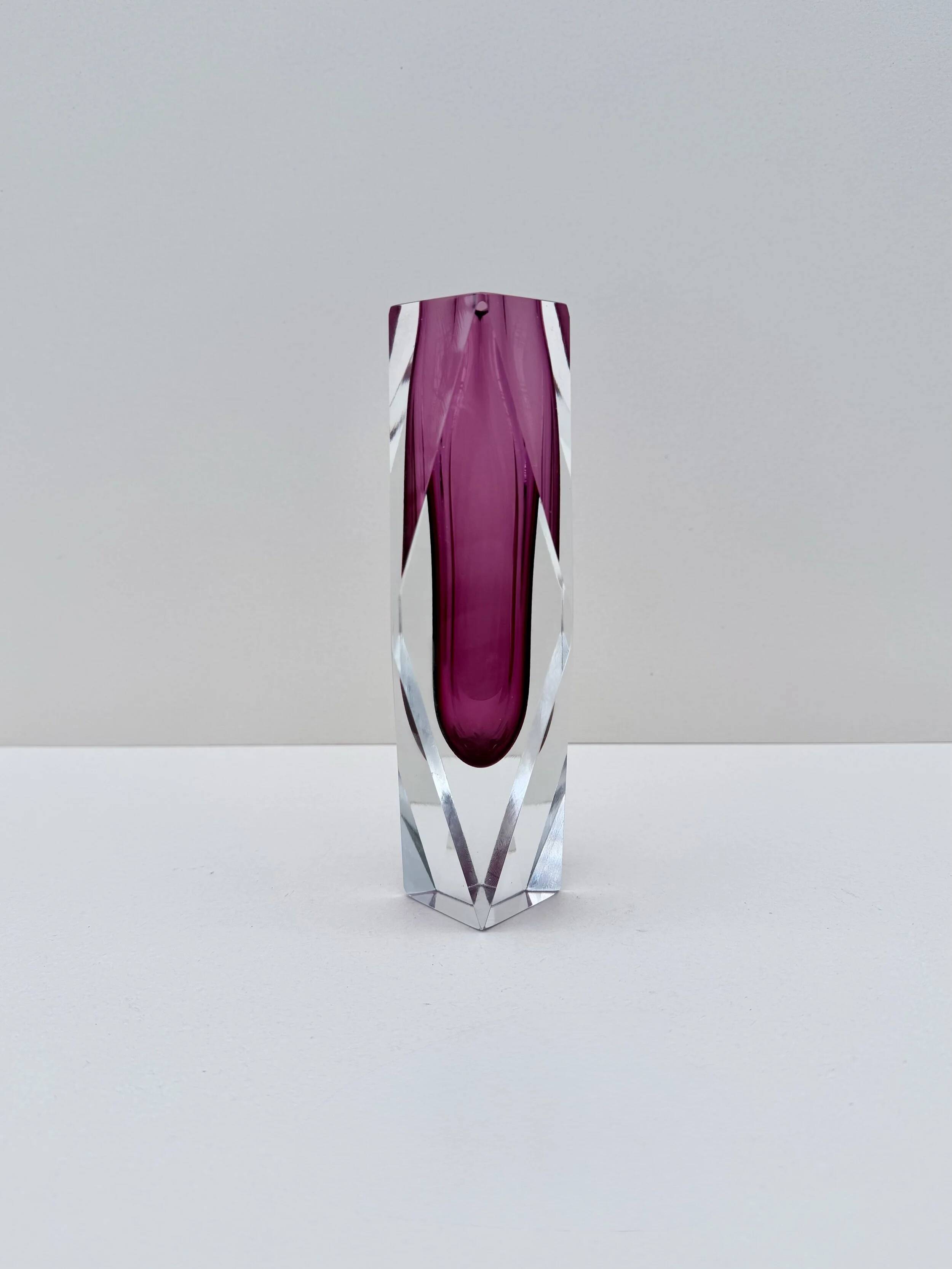 Sommerso vase - Murano blown glass, Italy 1970