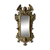 Mirror with cherub head in gilded wood, Venetian baroque style