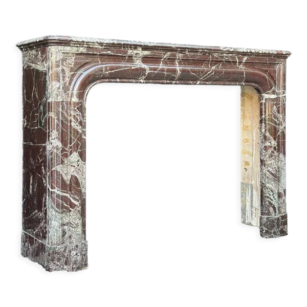 Cheminée de style Louis XIV en marbre Levanto vers 1880