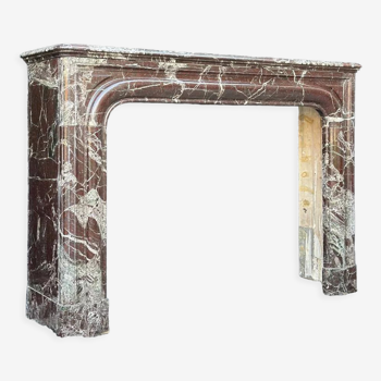 Louis XIV style fireplace in Levanto marble circa 1880