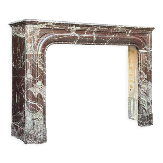 Louis XIV style fireplace in Levanto marble circa 1880