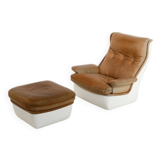 Orchid Armchair & Hocker by Michel Cadestin for Airborne France