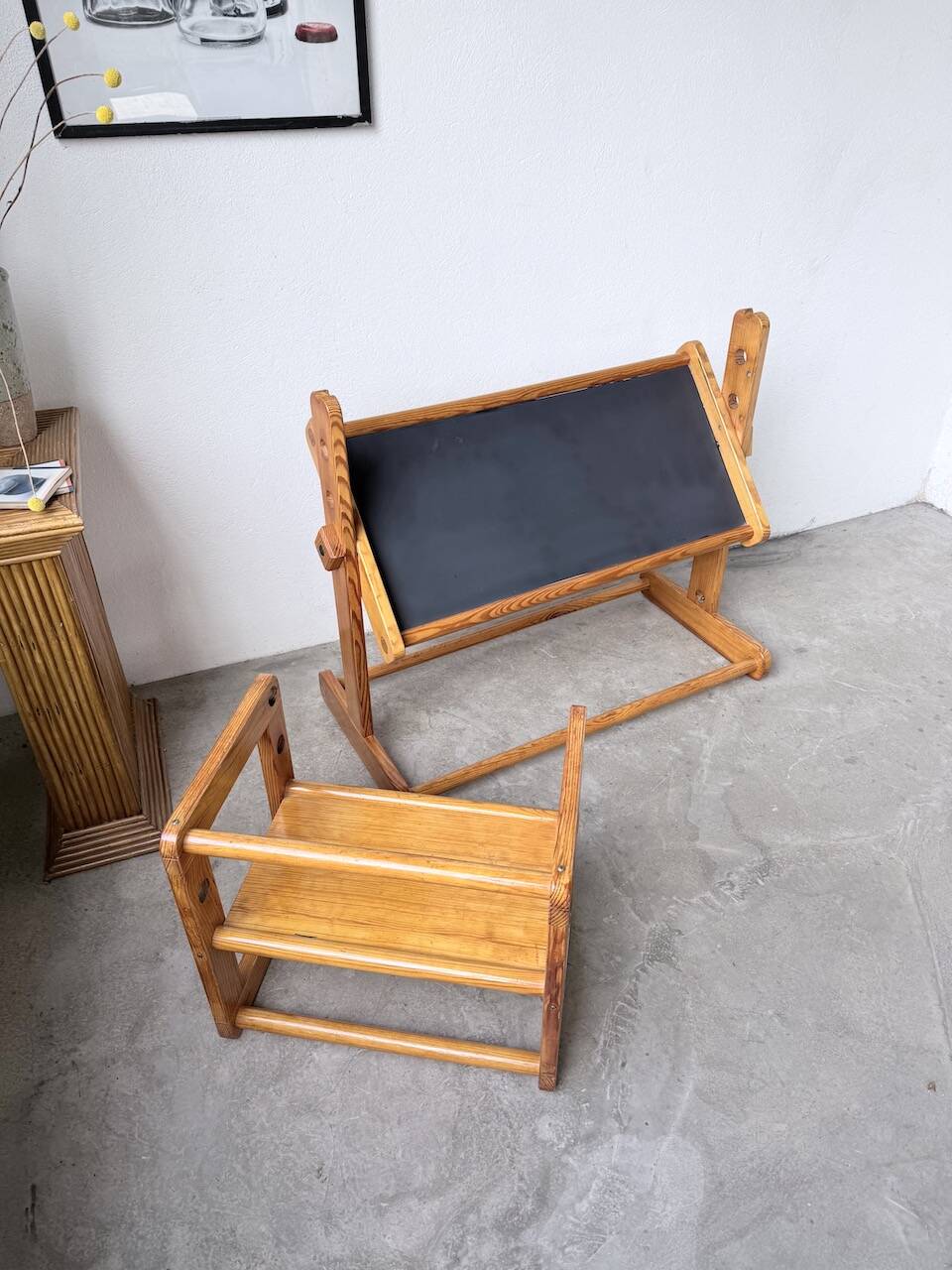 Bureau et chaise enfant pin Bauhaus