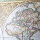 Frame and map "Orbis terrae compendiosa descriptio", Reproduction of an engraving Gérard Mercator
