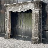 Fireplace Napoleon III in grey marble Saint-anne