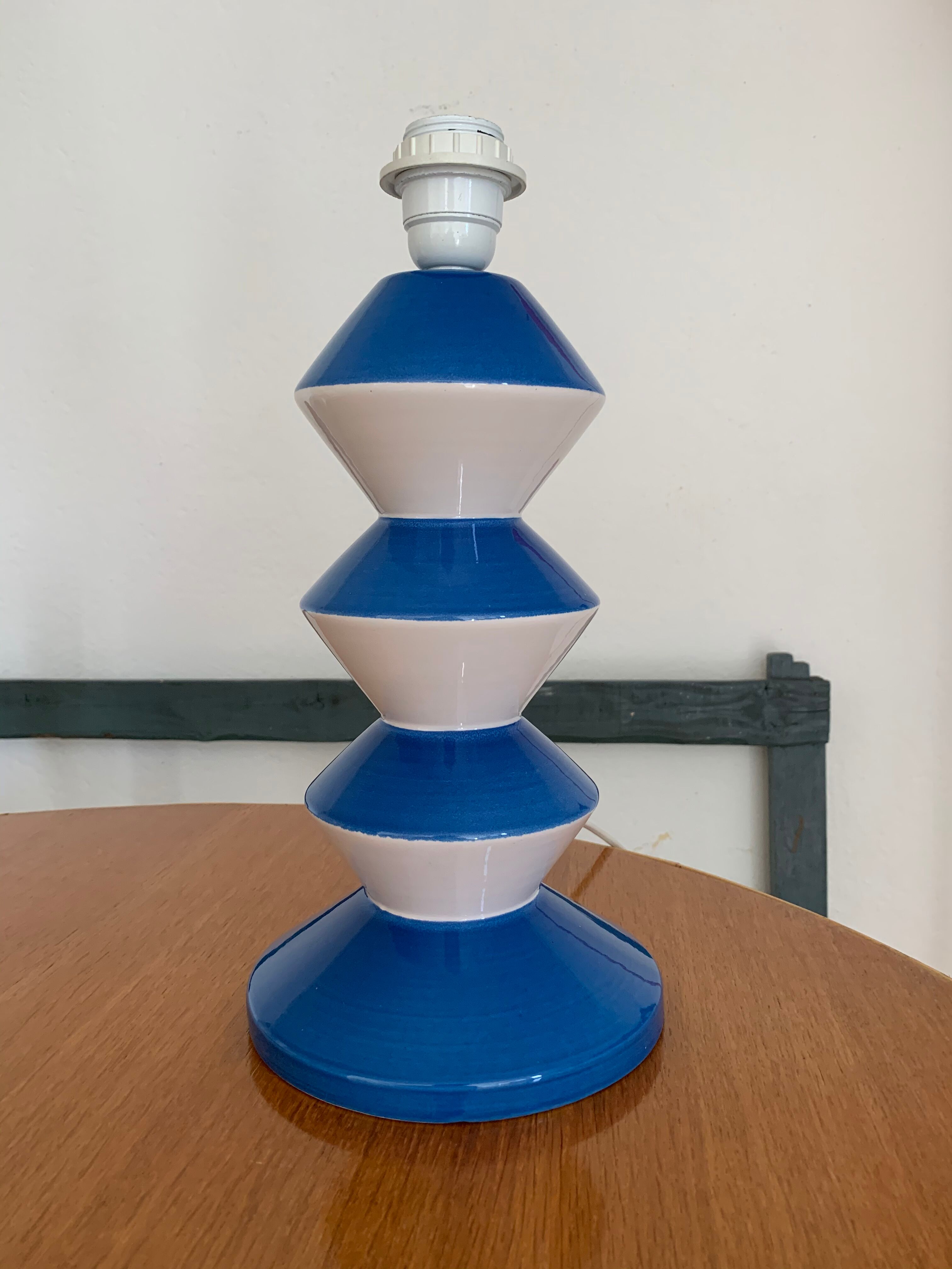 D'Albret France Vintage Memphis Ceramic Lamp