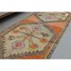 1970s Turkish hand-knotted wool cotton orange runner rug 85x273
