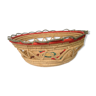 Corbeille panière tressée artisanale