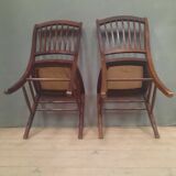 Pair of "1900" caned chairs