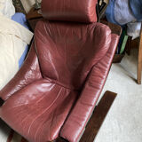 Kroken red leather armchair