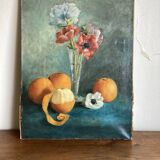 Oil on canvas anemone flowers 1920s