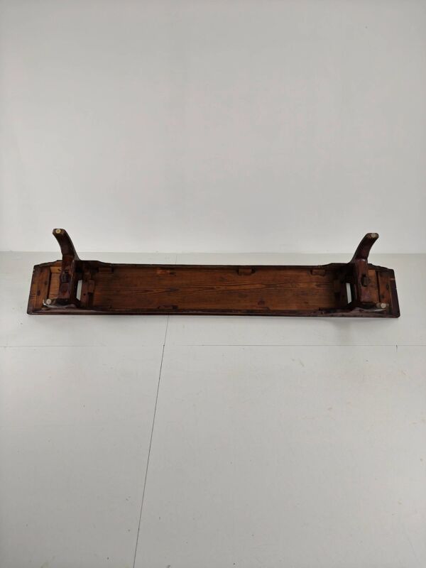 Banc de chemin de fer victorien en pin pitchpin – Halstead’s Makers, Todmorden