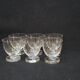 6 Cracked Engraved Crystal Liqueur/Digestif Glasses