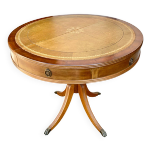 Table ronde acajou avec - plateau