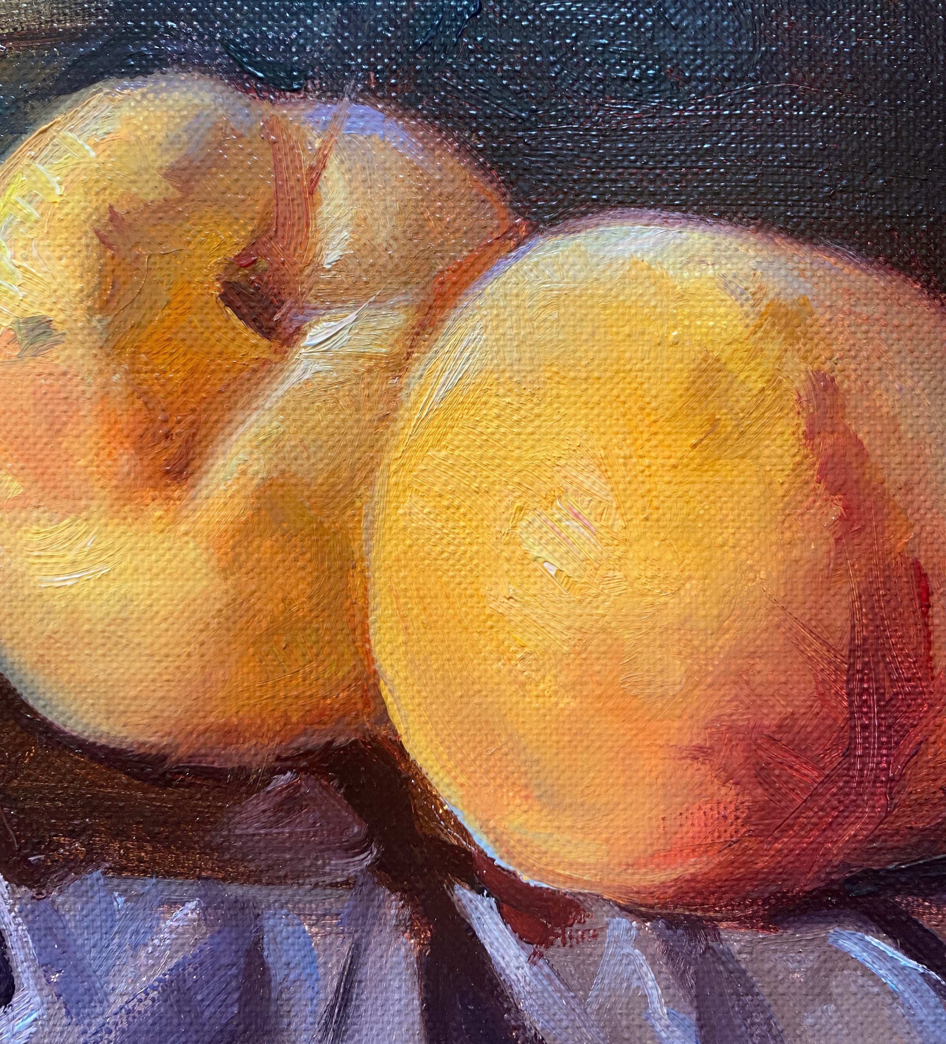HST table "Still life with peaches" signed + frame