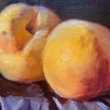 HST table "Still life with peaches" signed + frame