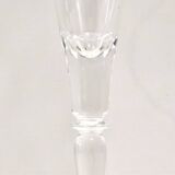 Pair of Vintage Transparent Crystal Flutes attributed to Baccarat