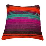 Vintage turkish kilim cushion cover , 40 x 40 cm