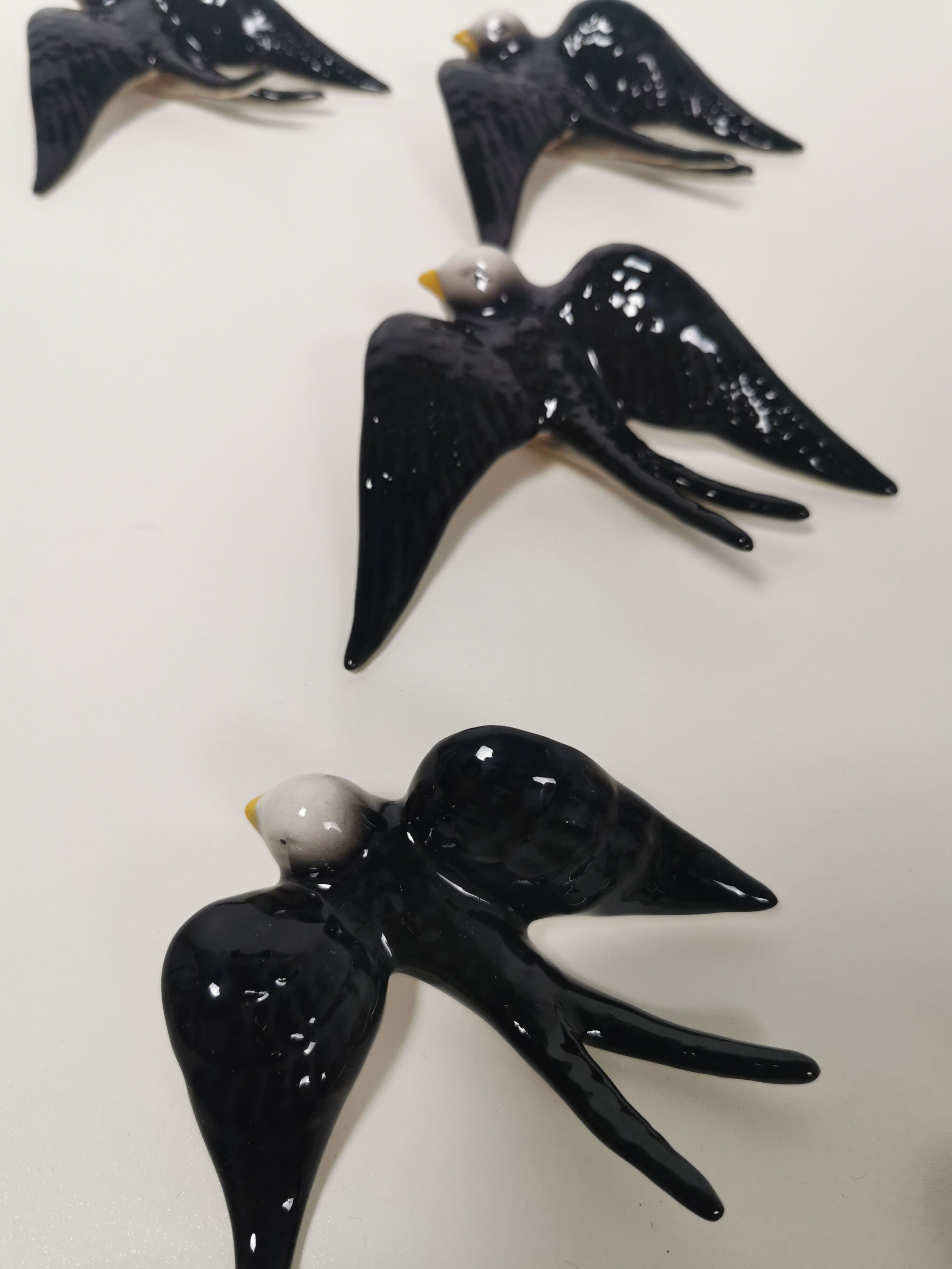 Batch of ceramic swallows