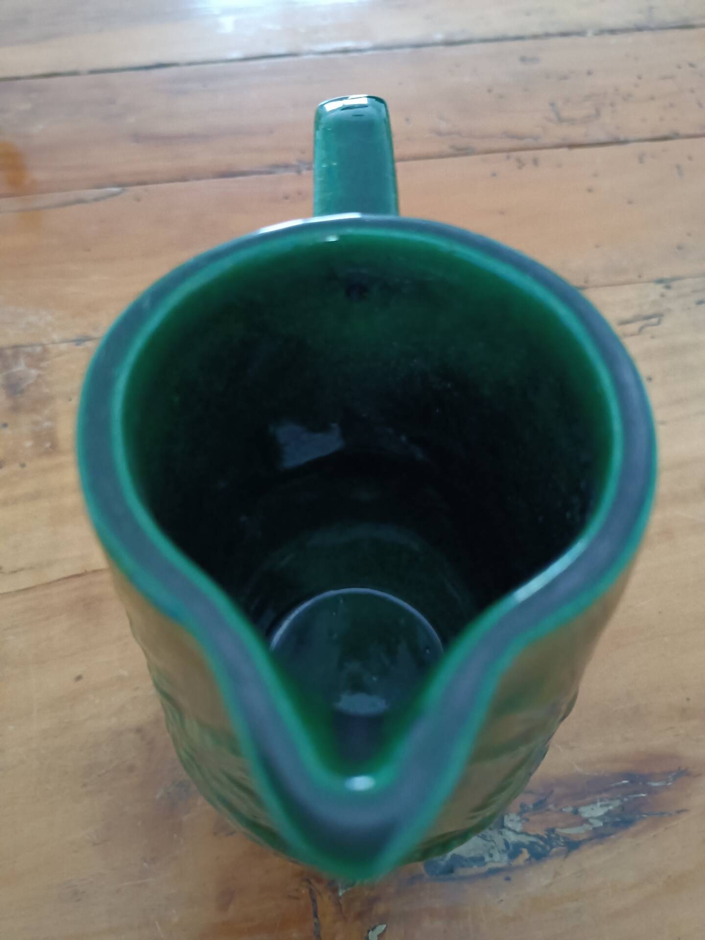 Small dark green Art Deco Saint Clément jug