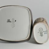 Scandinavian Modern Plate and Vase, ceramic, "Baca", Fajance, by Nils Thorsson f