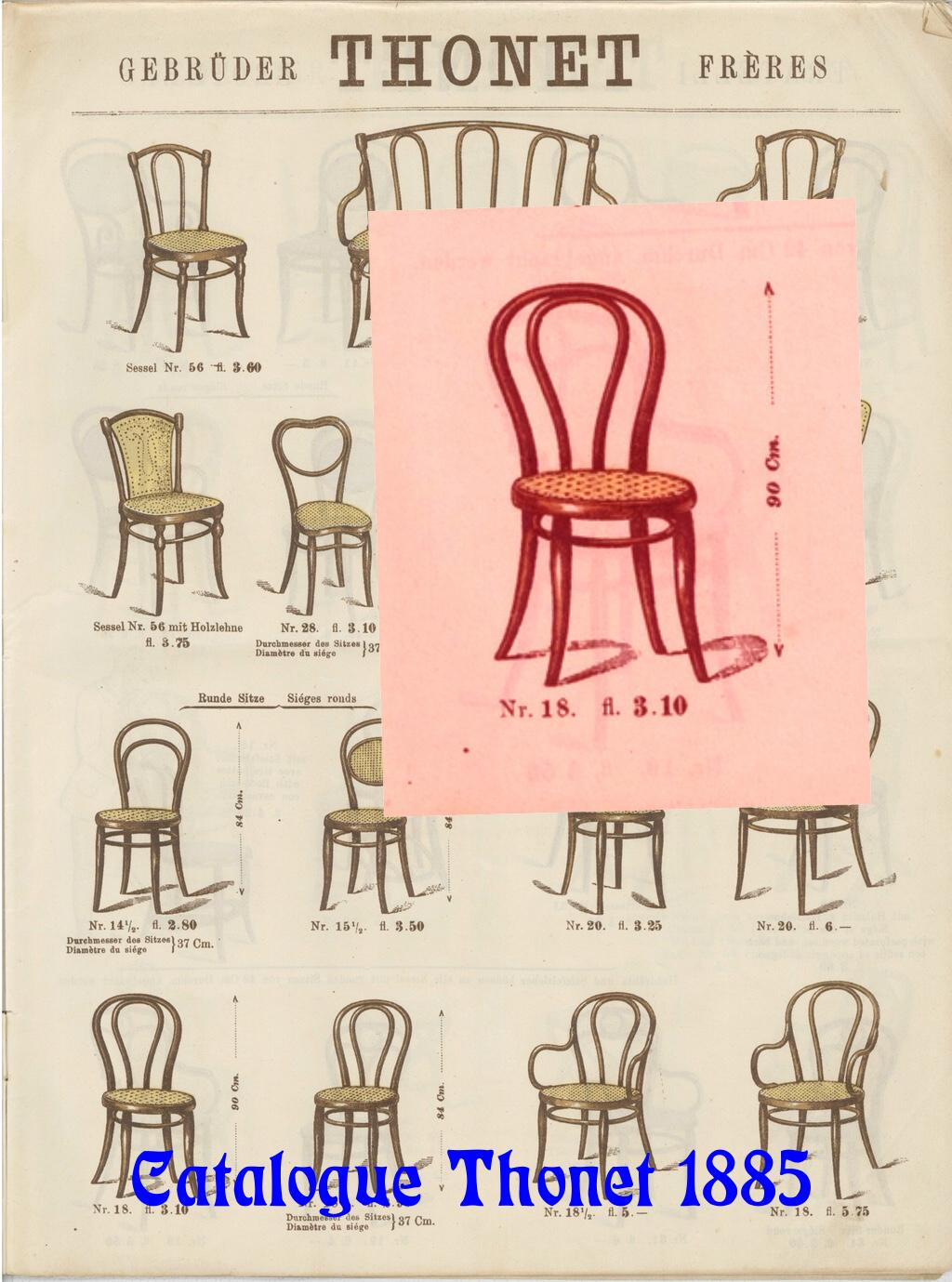 Thonet chair N°18 circa 1880 wooden seat