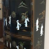 Black lacquered Chinese furniture with mother-of-pearl