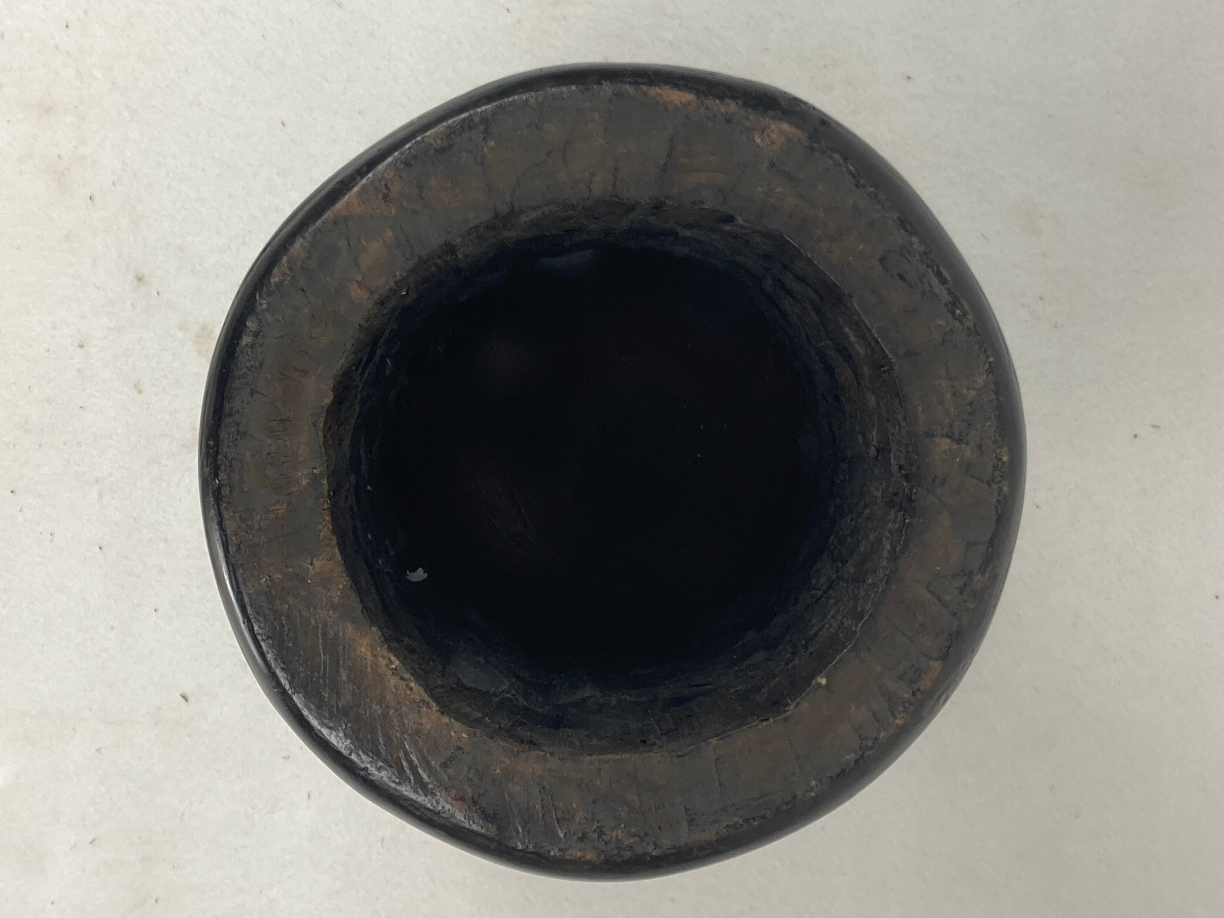 African ebonised Bamileke low stool, Cameroon, 1970s