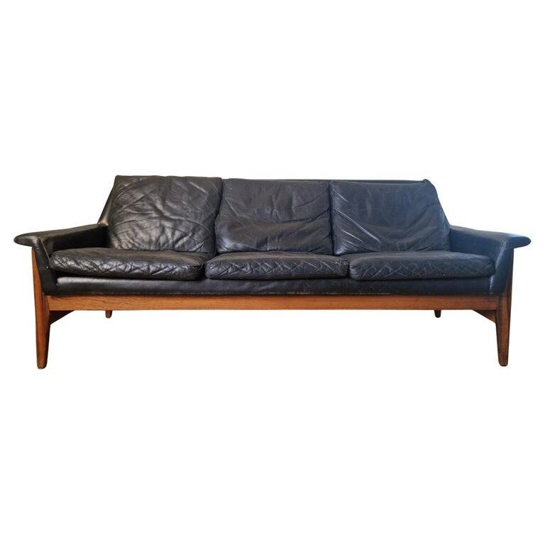 Midcentury Rare Leather Sofa Bovenkamp, Netherlands, 1960s