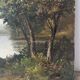 Afternoon on the lake, oil on canvas signed