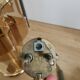 Vintage Smoked Glass Desk Lamp: EGLO Leuchten, 1980s Austrian Gold Table Li