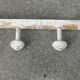 Wall coat rack with 5 turned wood hooks