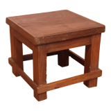 Old small Burmese teak workshop bedside table / ideal in a harness to put 1 plant or e