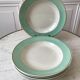 Lot de 6 assiettes creuses Longchamp couleur Céladon années 50