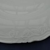 Set of 10 white Limoges flat plates