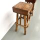 Pair of brutalist bar stools, France, 1950s