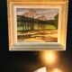 Landscape lake painting 50s