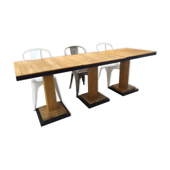 Lot de 3 tables bistrot Flamant