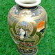 Vase of baluster shape porcelain "Satsuma" Gold nets...